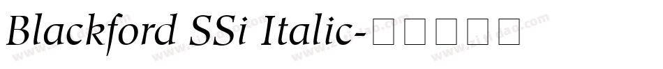 Blackford SSi Italic字体转换
